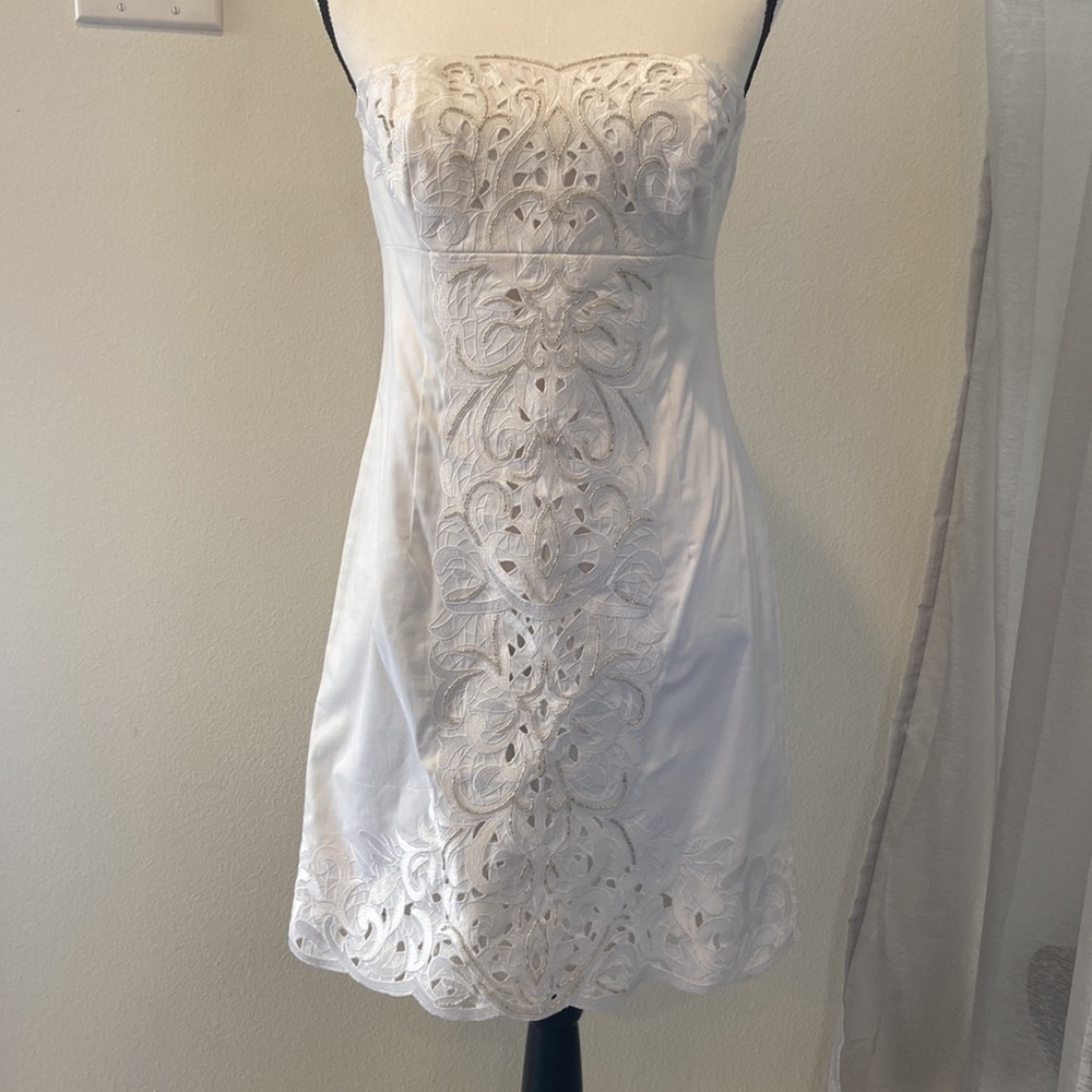 NWT WHBM white embellished sundress